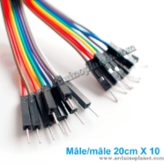 Câble Dupont Mâle / Mâle 20CM X10